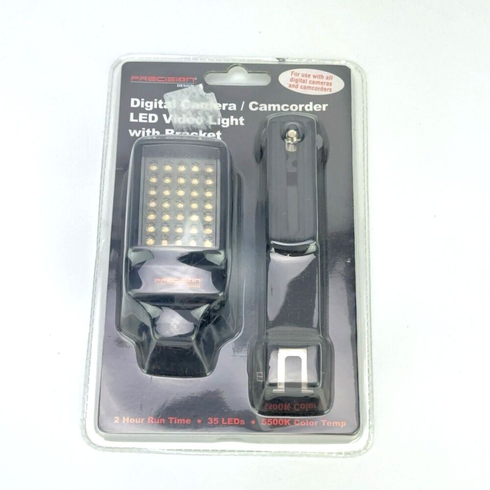 Precision Design Digital Camera Camcorder LED Video Light with Bracket BRAND NEW